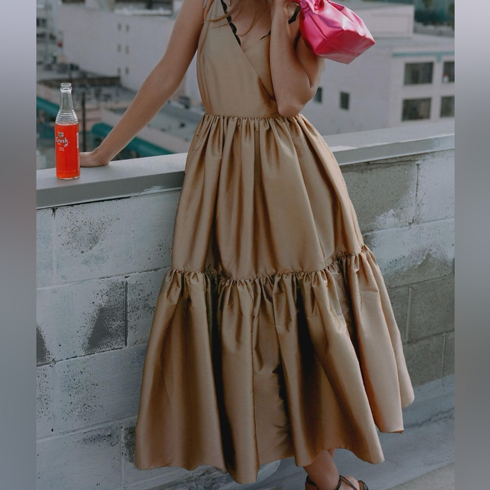 NTW Bloni Tiered V-neck Maxi Dress